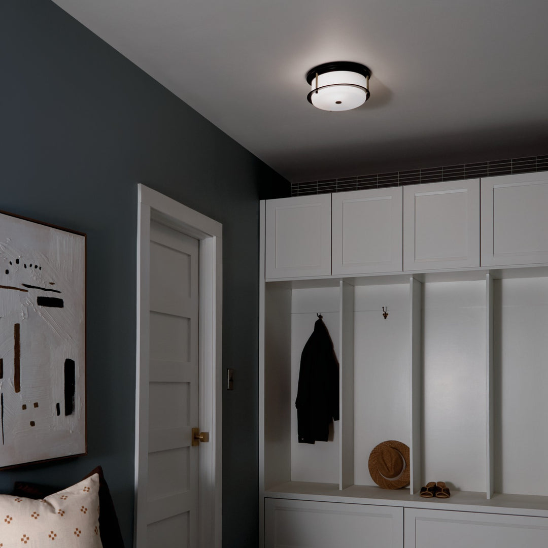 Kichler Canada - 52595BKCPZ - Two Light Flush Mount - Brit - Black