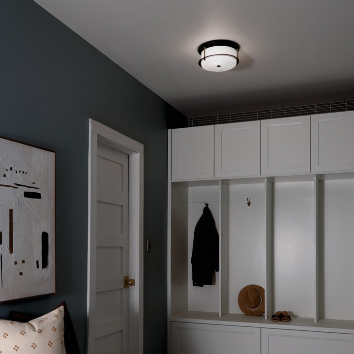 Kichler Canada - 52595BKCPZ - Two Light Flush Mount - Brit - Black