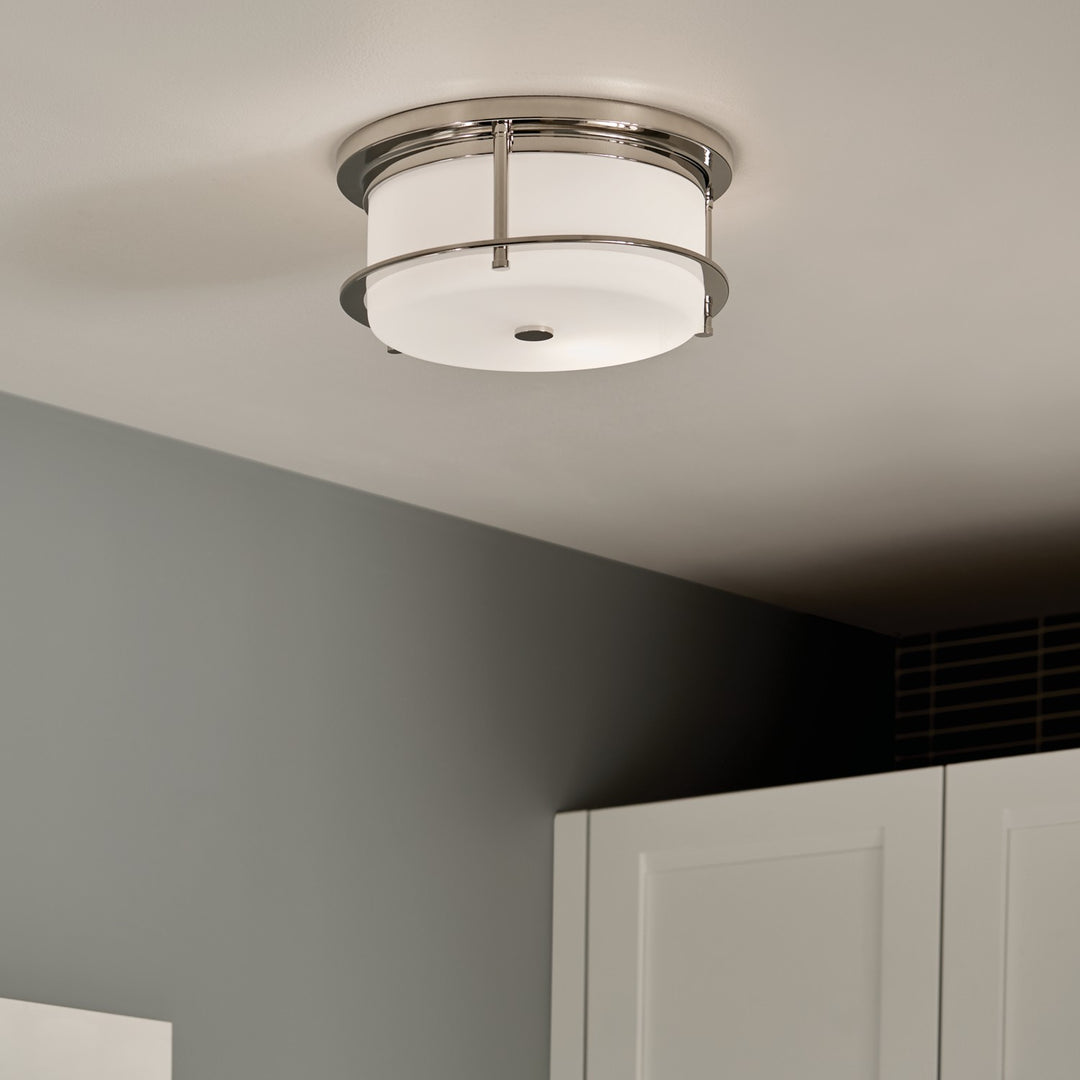 Kichler Canada - 52595PN - Two Light Flush Mount - Brit - Polished Nickel