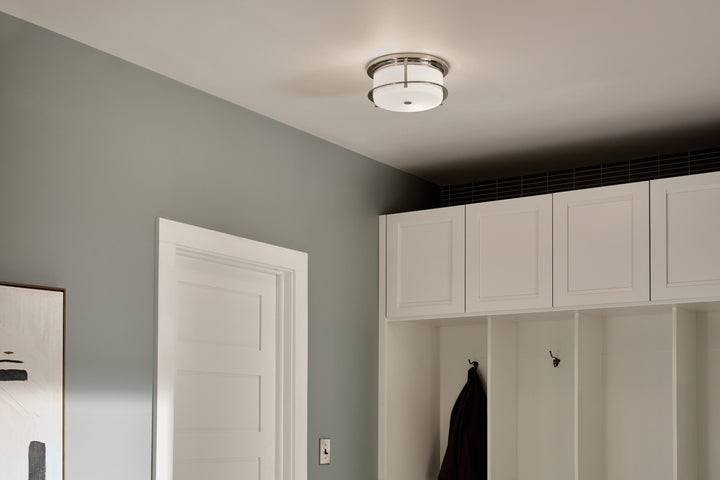 Kichler Canada - 52595PN - Two Light Flush Mount - Brit - Polished Nickel