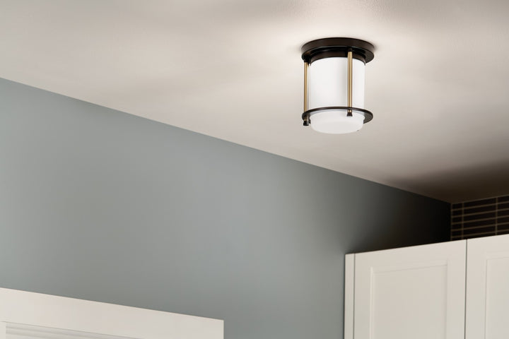 Kichler Canada - 52596BKCPZ - One Light Flush Mount - Brit - Black