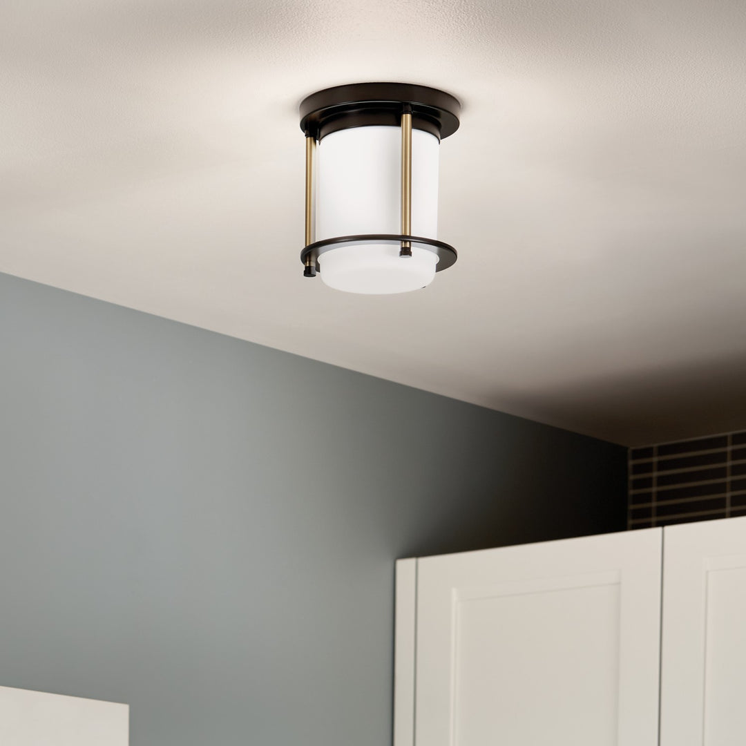 Kichler Canada - 52596BKCPZ - One Light Flush Mount - Brit - Black