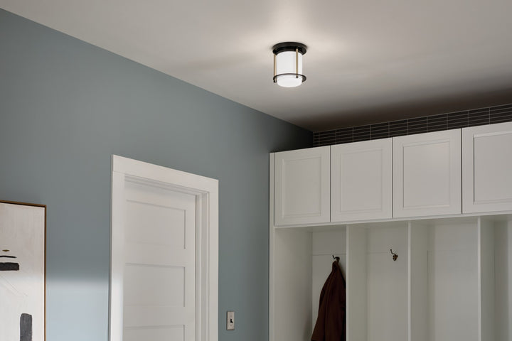 Kichler Canada - 52596BKCPZ - One Light Flush Mount - Brit - Black