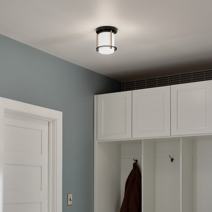 Kichler Canada - 52596BKCPZ - One Light Flush Mount - Brit - Black