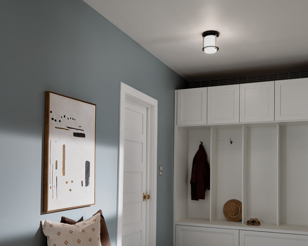 Kichler Canada - 52596BKCPZ - One Light Flush Mount - Brit - Black