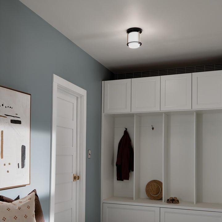 Kichler Canada - 52596BKCPZ - One Light Flush Mount - Brit - Black