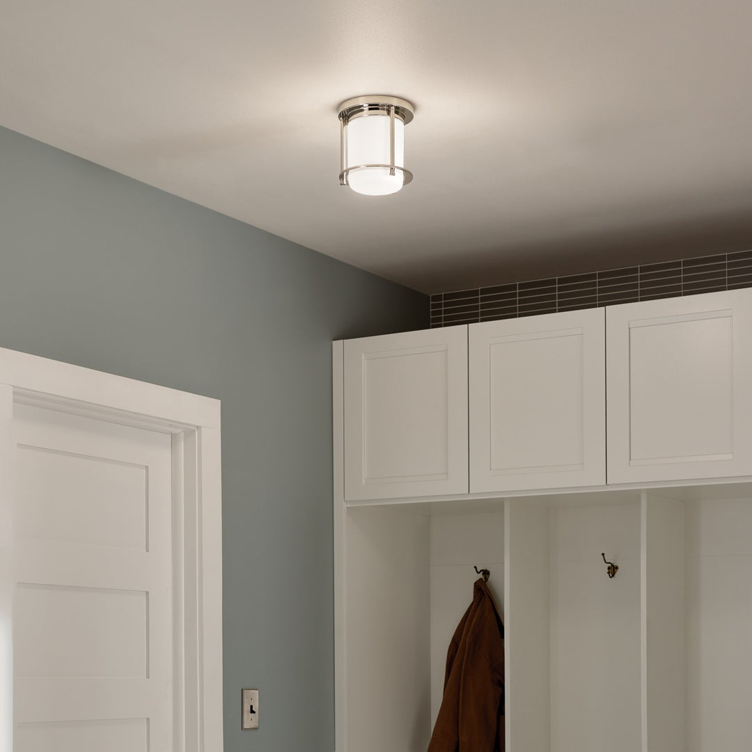 Kichler Canada - 52596PN - One Light Flush Mount - Brit - Polished Nickel