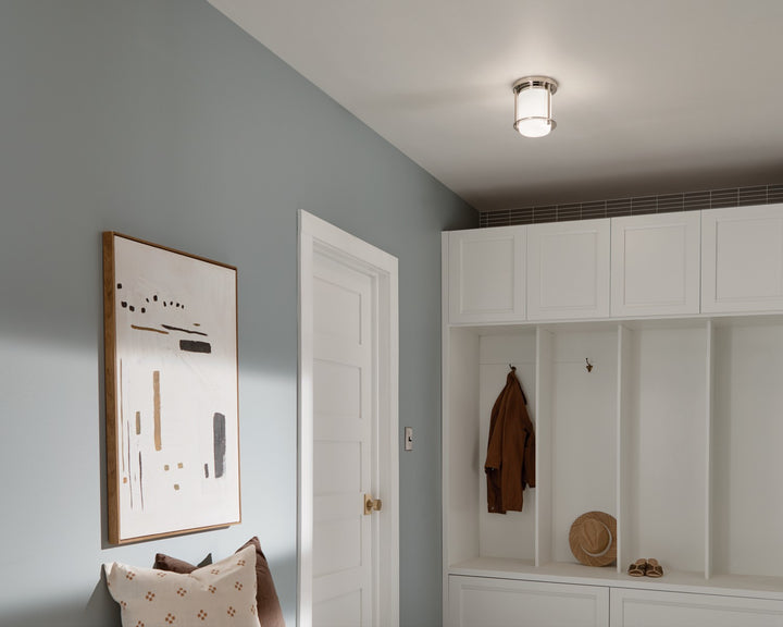 Kichler Canada - 52596PN - One Light Flush Mount - Brit - Polished Nickel
