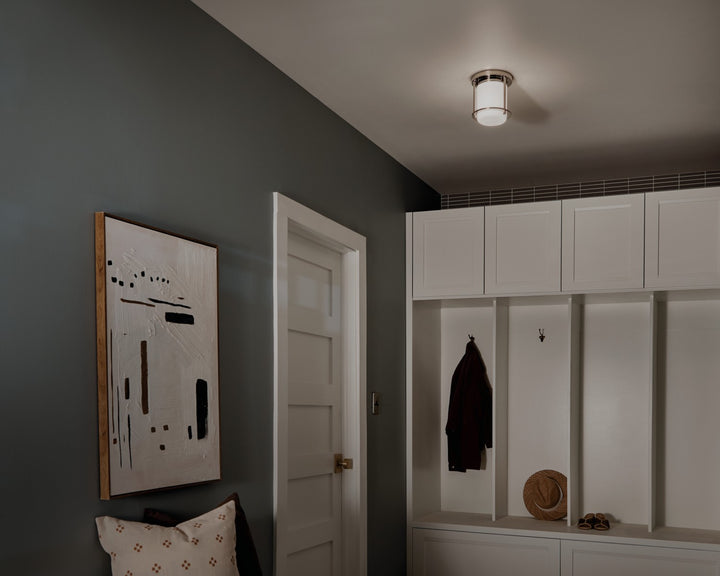 Kichler Canada - 52596PN - One Light Flush Mount - Brit - Polished Nickel