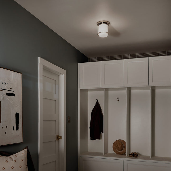 Kichler Canada - 52596PN - One Light Flush Mount - Brit - Polished Nickel