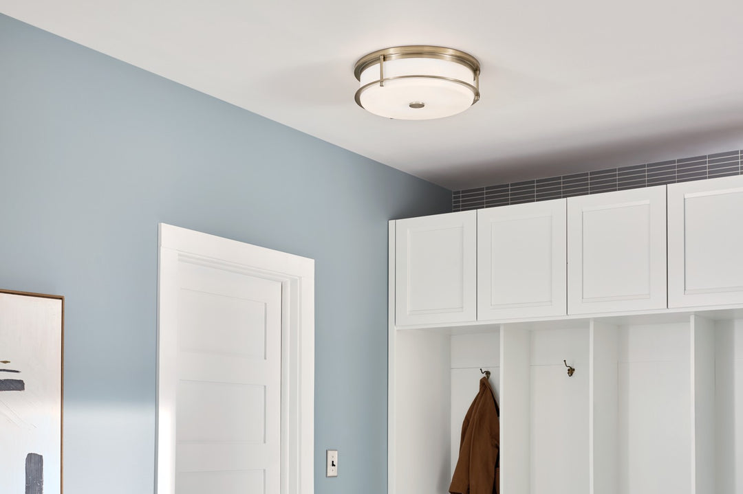 Kichler Canada - 52597CPZ - Four Light Flush Mount - Brit - Champagne Bronze