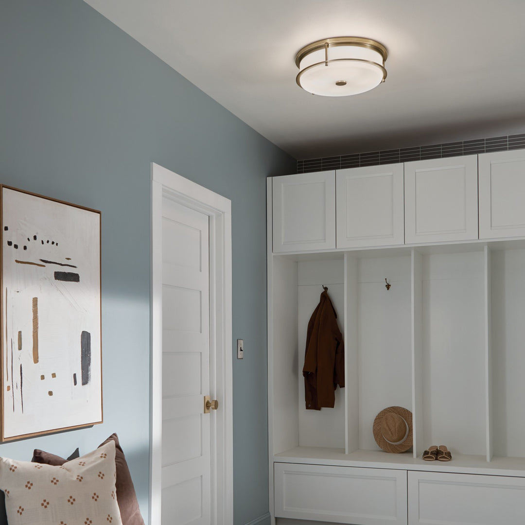 Kichler Canada - 52597CPZ - Four Light Flush Mount - Brit - Champagne Bronze