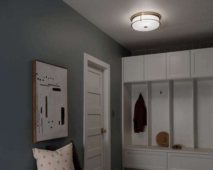 Kichler Canada - 52597CPZ - Four Light Flush Mount - Brit - Champagne Bronze