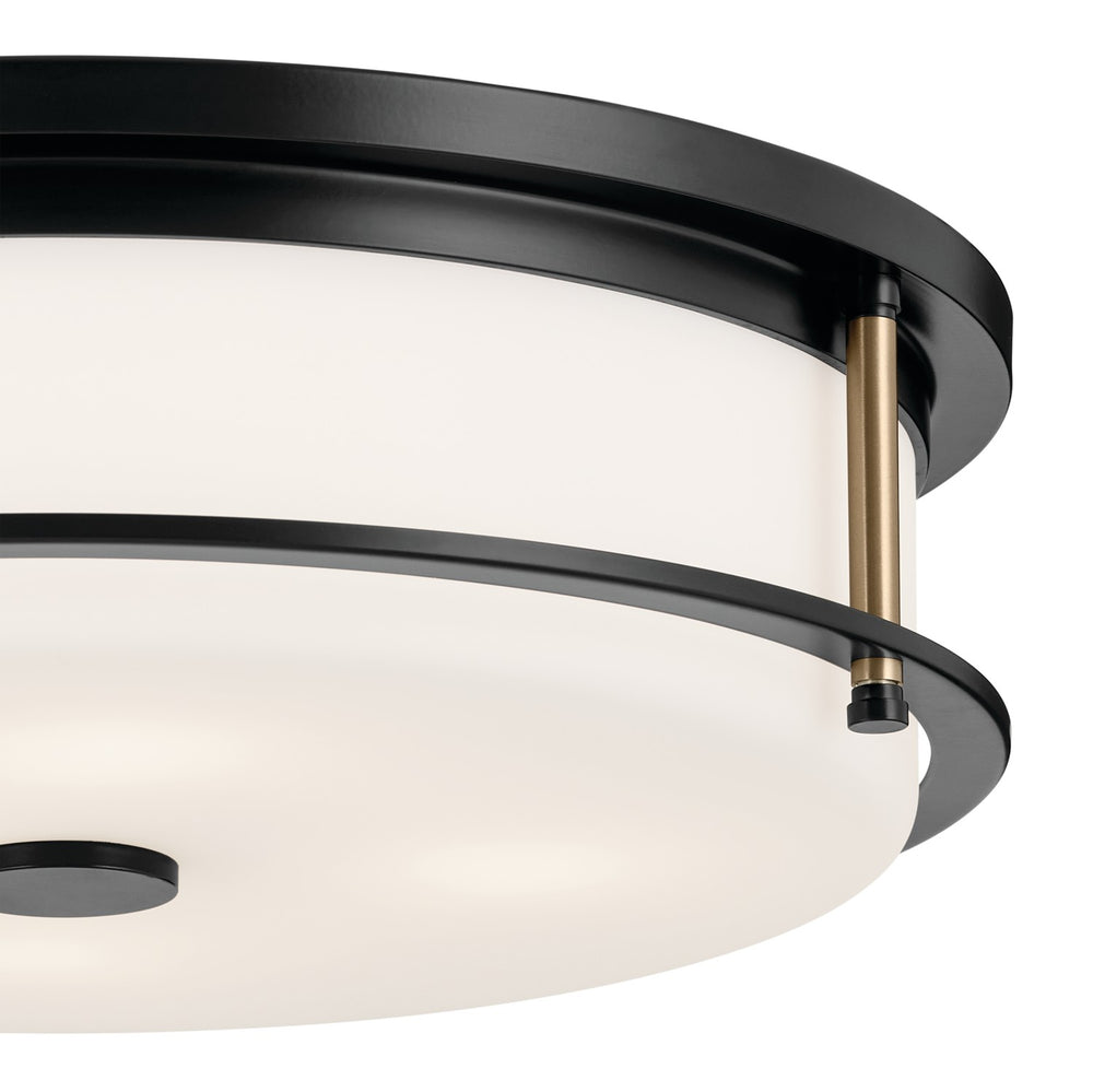 Kichler Canada - 52597BKCPZ - Four Light Flush Mount - Brit - Black