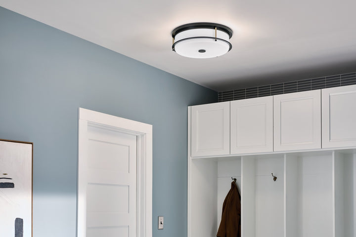 Kichler Canada - 52597BKCPZ - Four Light Flush Mount - Brit - Black