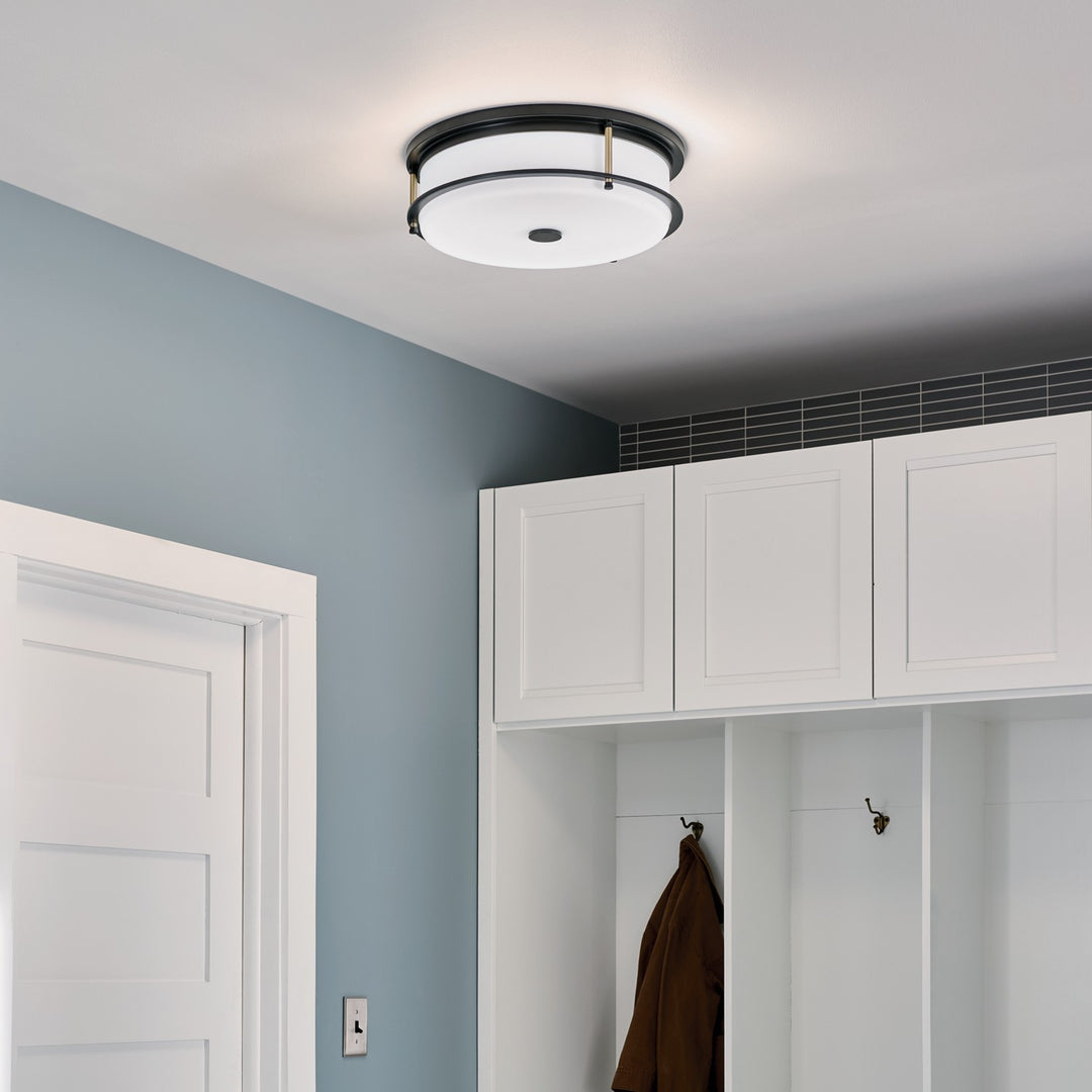 Kichler Canada - 52597BKCPZ - Four Light Flush Mount - Brit - Black