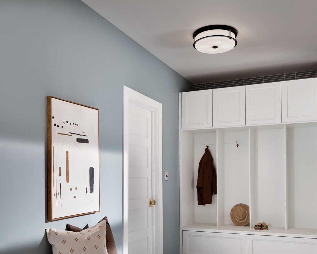 Kichler Canada - 52597BKCPZ - Four Light Flush Mount - Brit - Black