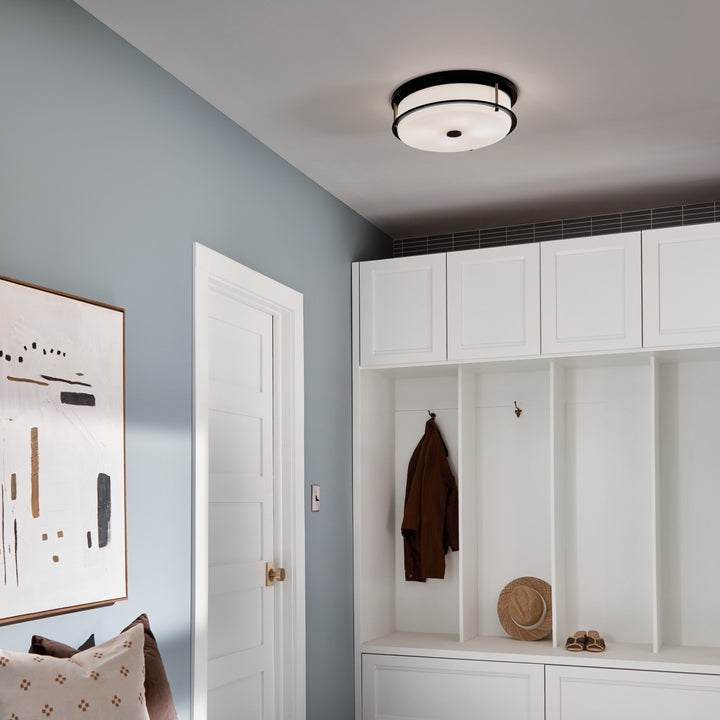 Kichler Canada - 52597BKCPZ - Four Light Flush Mount - Brit - Black