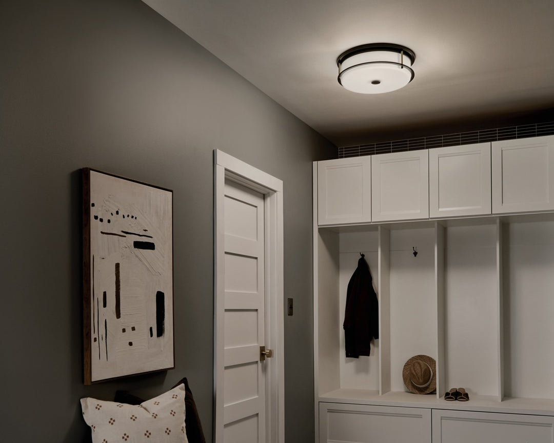 Kichler Canada - 52597BKCPZ - Four Light Flush Mount - Brit - Black