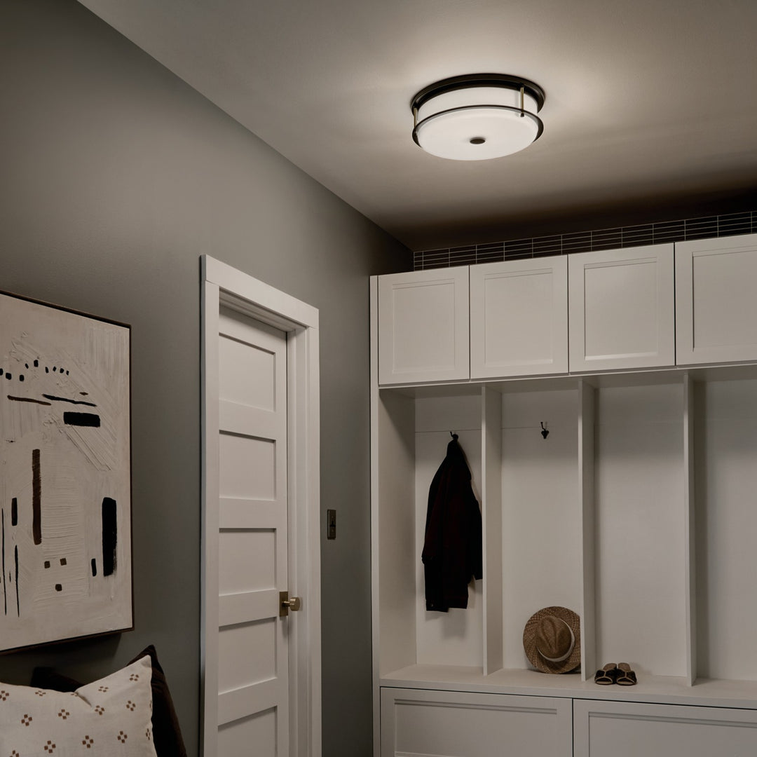 Kichler Canada - 52597BKCPZ - Four Light Flush Mount - Brit - Black