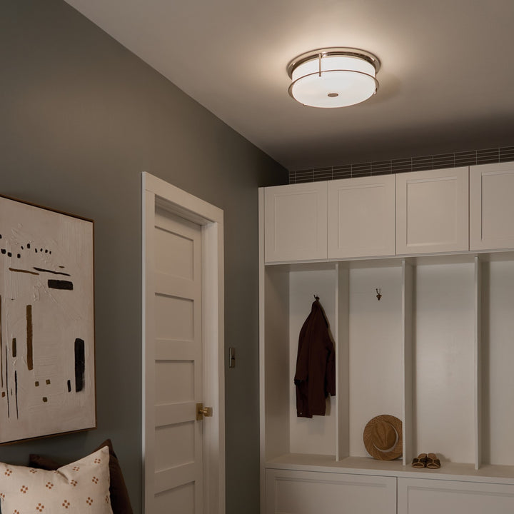 Kichler Canada - 52597PN - Four Light Flush Mount - Brit - Polished Nickel