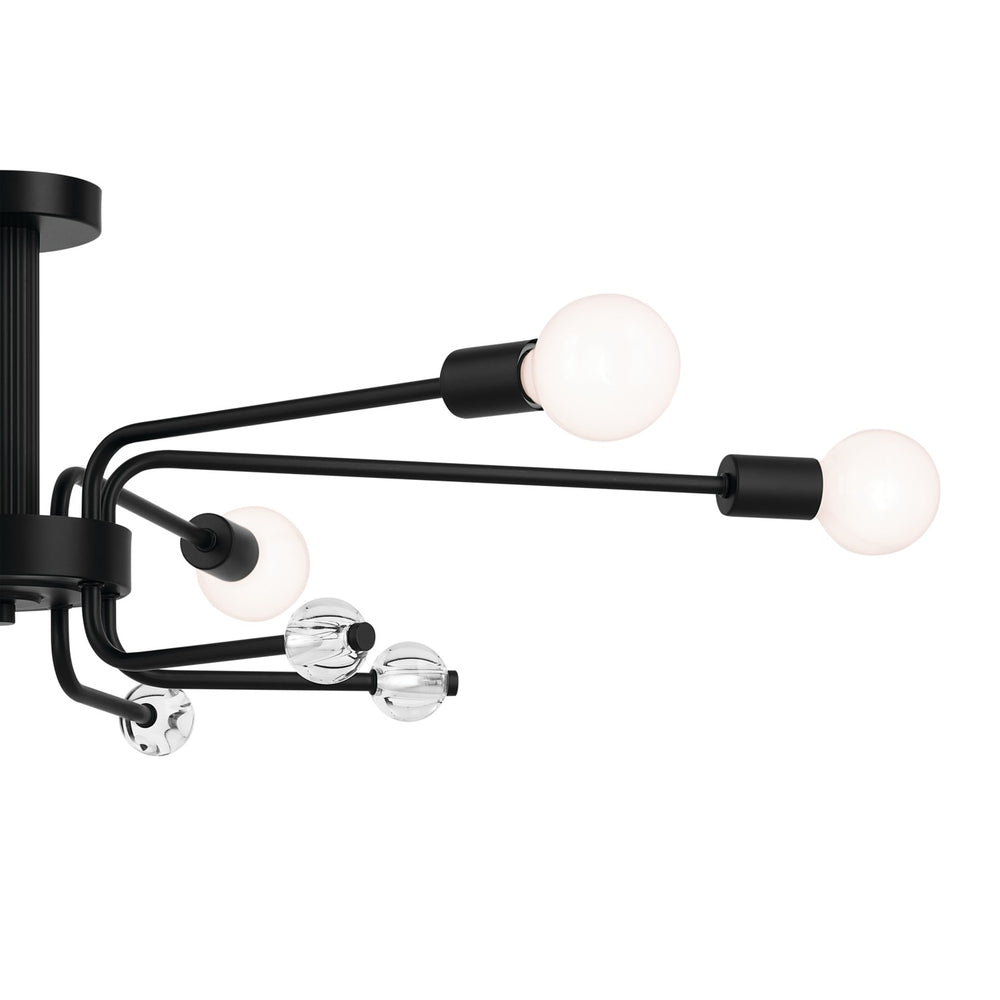 Kichler Canada - 52602BK - Six Light Semi Flush Mount - Ocala - Black