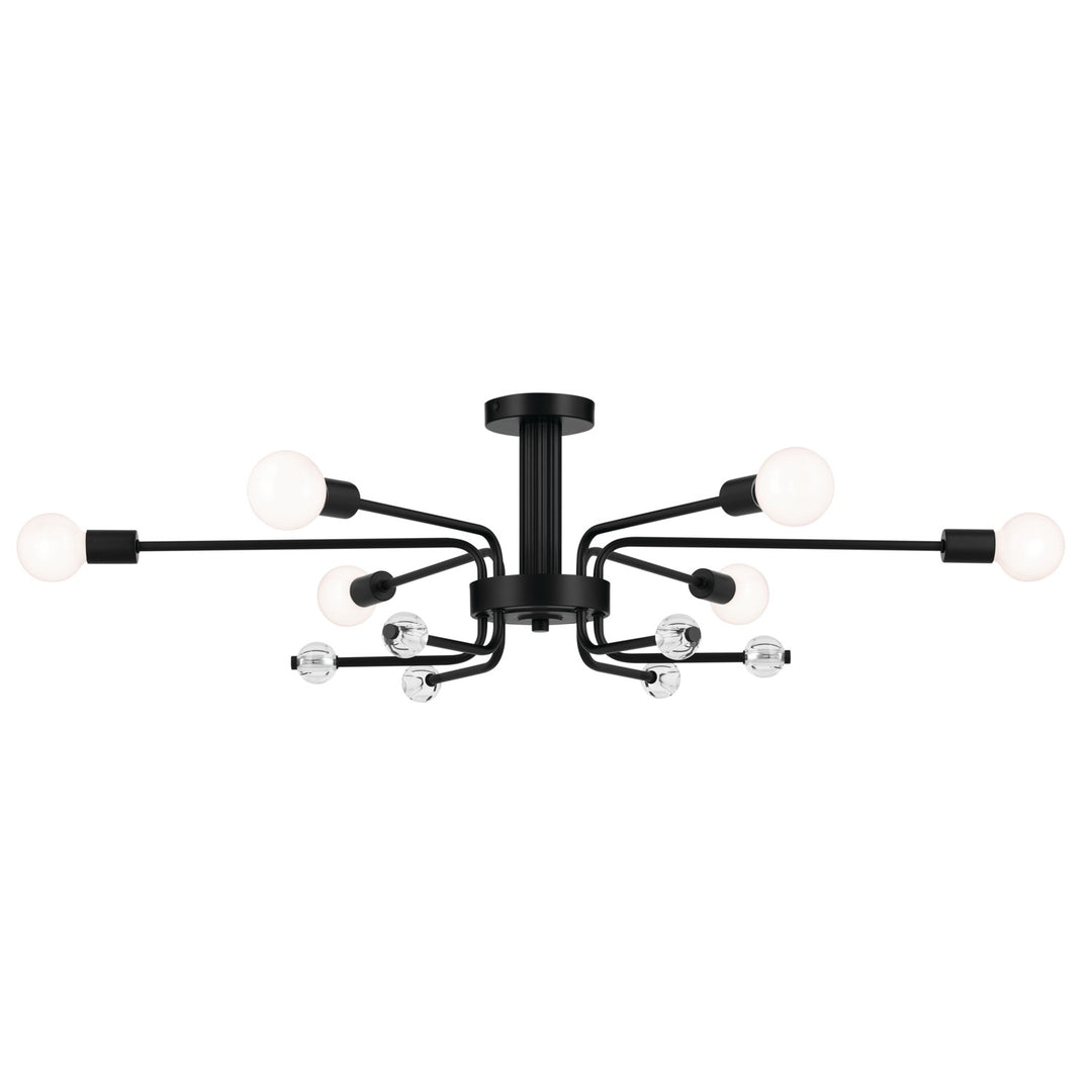 Kichler Canada - 52602BK - Six Light Semi Flush Mount - Ocala - Black