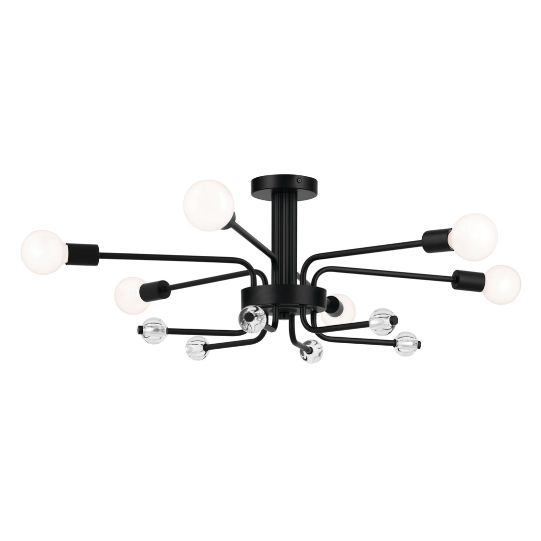 Kichler Canada - 52602BK - Six Light Semi Flush Mount - Ocala - Black