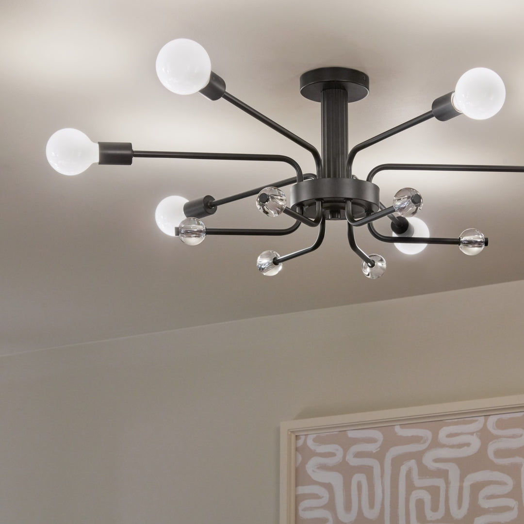Kichler Canada - 52602BK - Six Light Semi Flush Mount - Ocala - Black