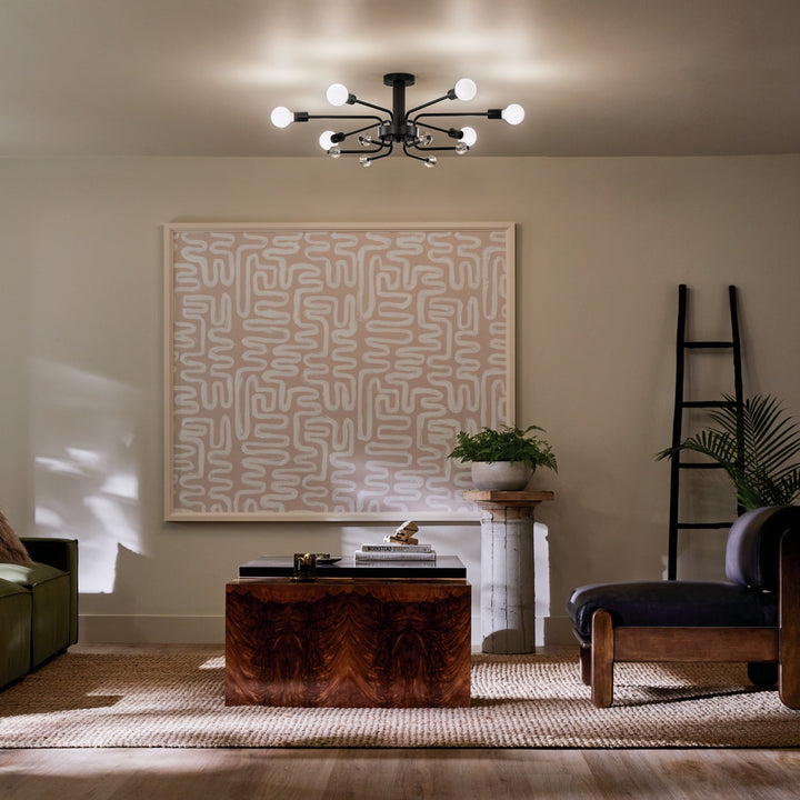 Kichler Canada - 52602BK - Six Light Semi Flush Mount - Ocala - Black
