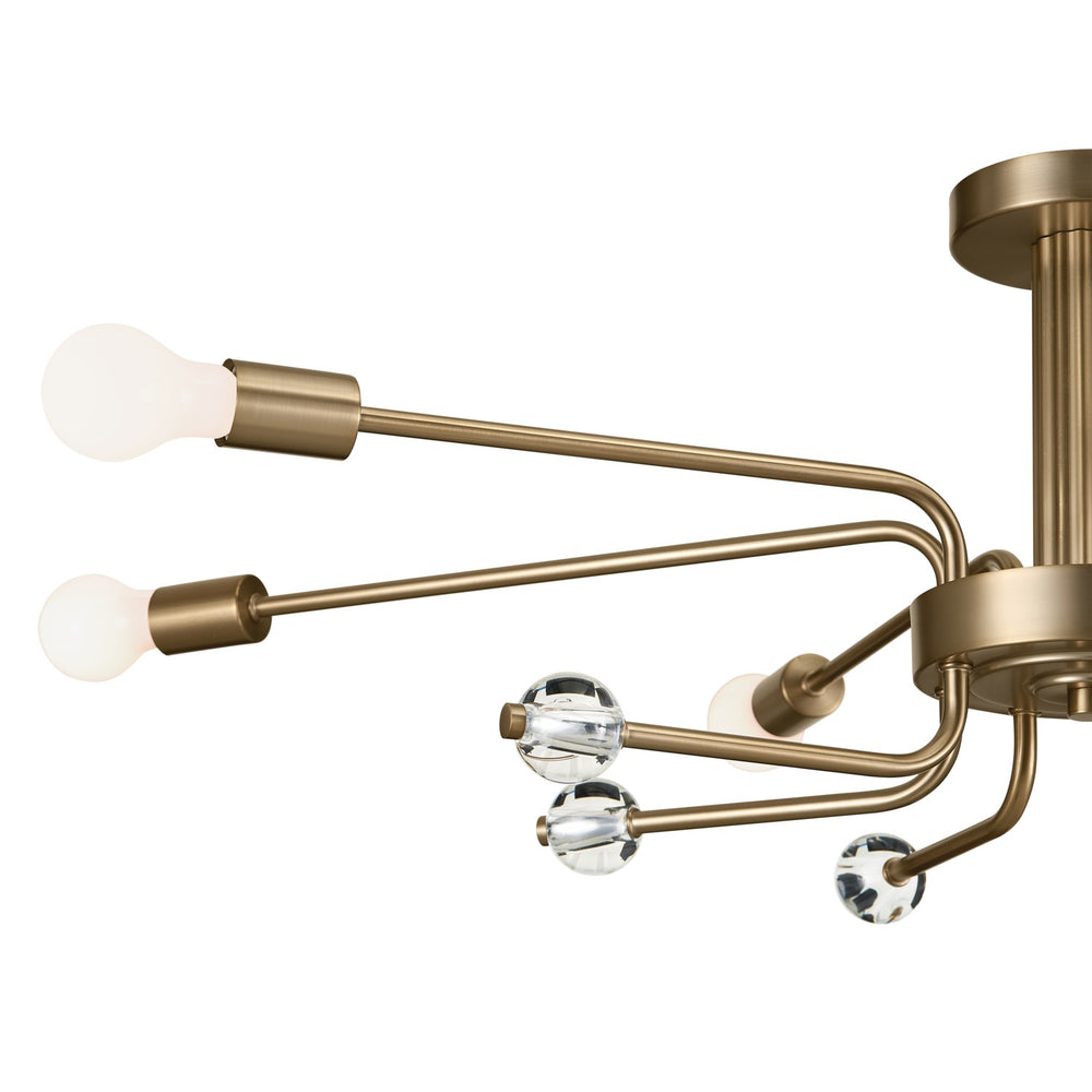 Kichler Canada - 52602CPZ - Six Light Semi Flush Mount - Ocala - Champagne Bronze