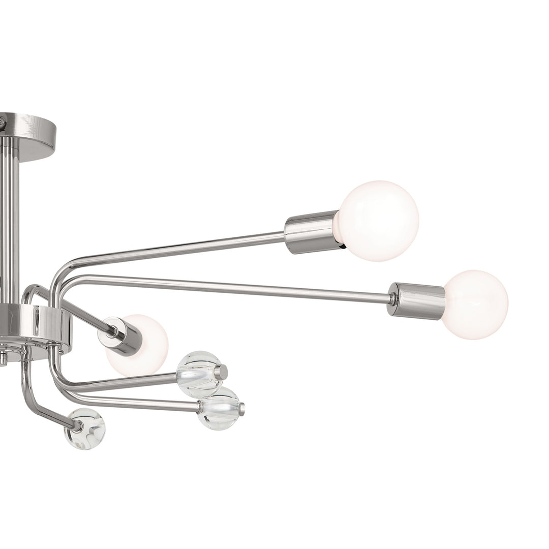 Kichler Canada - 52602PN - Six Light Semi Flush Mount - Ocala - Polished Nickel