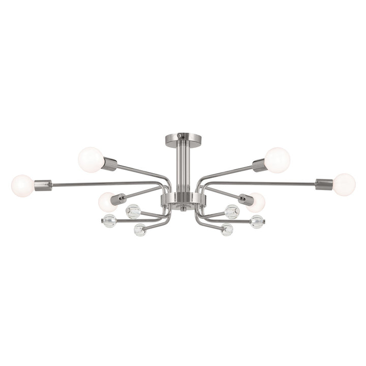 Kichler Canada - 52602PN - Six Light Semi Flush Mount - Ocala - Polished Nickel