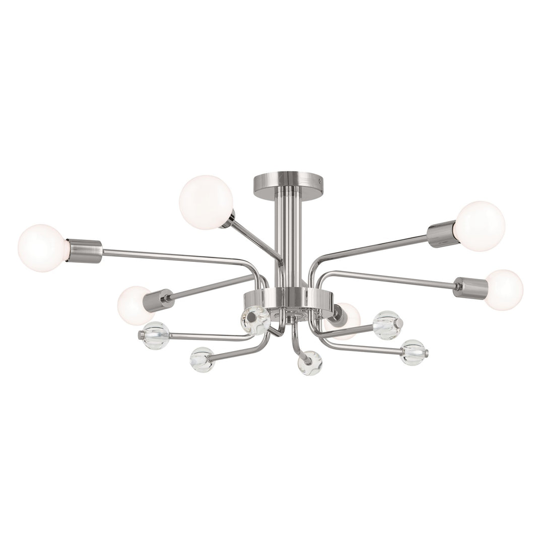 Kichler Canada - 52602PN - Six Light Semi Flush Mount - Ocala - Polished Nickel