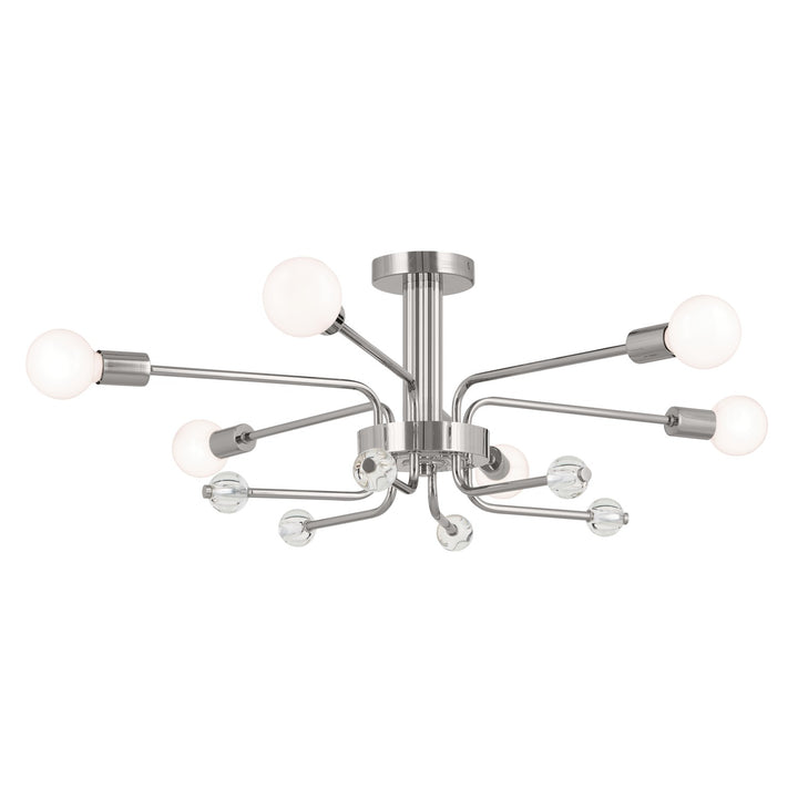Kichler Canada - 52602PN - Six Light Semi Flush Mount - Ocala - Polished Nickel