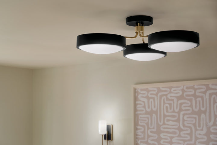 Kichler Canada - 52604BKCPZ - LED Semi Flush Mount - Sago - Black