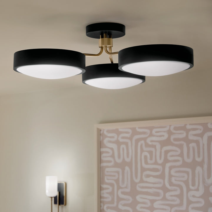 Kichler Canada - 52604BKCPZ - LED Semi Flush Mount - Sago - Black