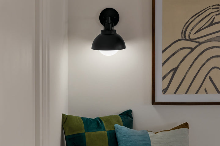 Kichler Canada - 52601BK - One Light Wall/Semi Flush/Pendant - Niva - Black