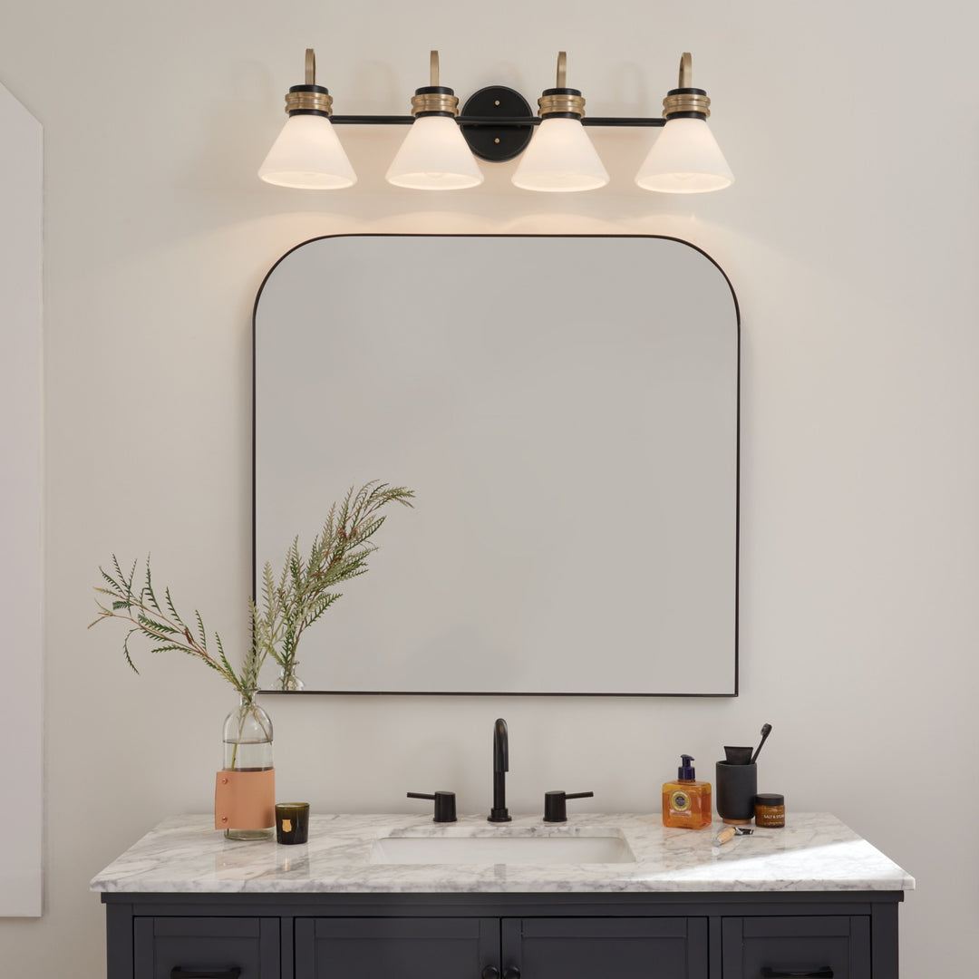 Kichler Canada - 55156BK - Four Light Bath - Farum - Black