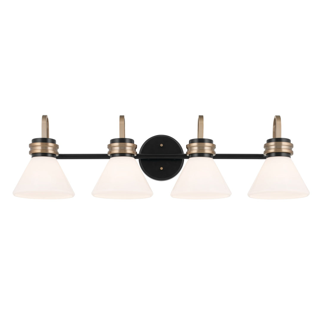 Kichler Canada - 55156BK - Four Light Bath - Farum - Black