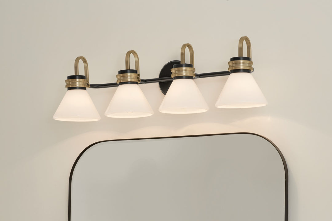 Kichler Canada - 55156BK - Four Light Bath - Farum - Black