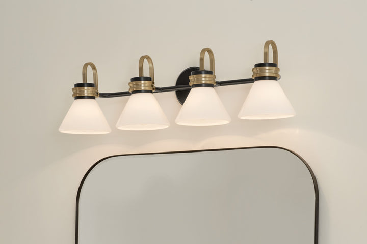 Kichler Canada - 55156BK - Four Light Bath - Farum - Black