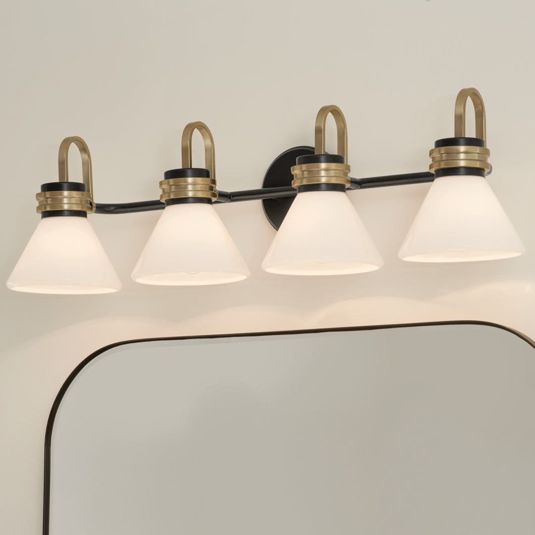 Kichler Canada - 55156BK - Four Light Bath - Farum - Black
