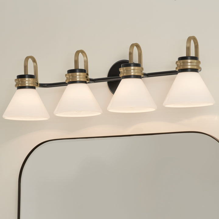 Kichler Canada - 55156BK - Four Light Bath - Farum - Black