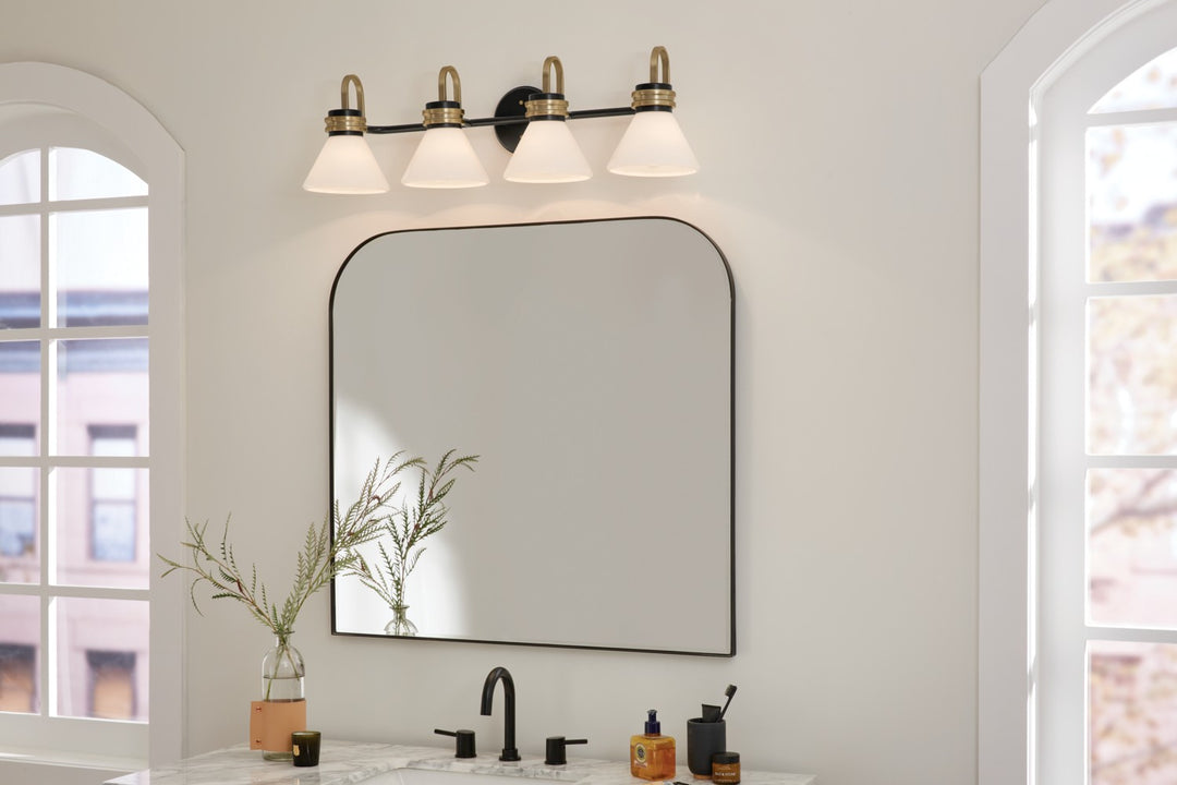 Kichler Canada - 55156BK - Four Light Bath - Farum - Black