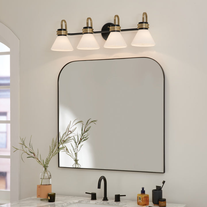 Kichler Canada - 55156BK - Four Light Bath - Farum - Black
