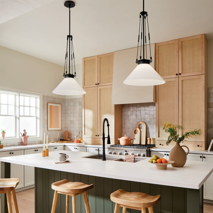 Kichler Canada - 52581BK - One Light Pendant - Albers - Black