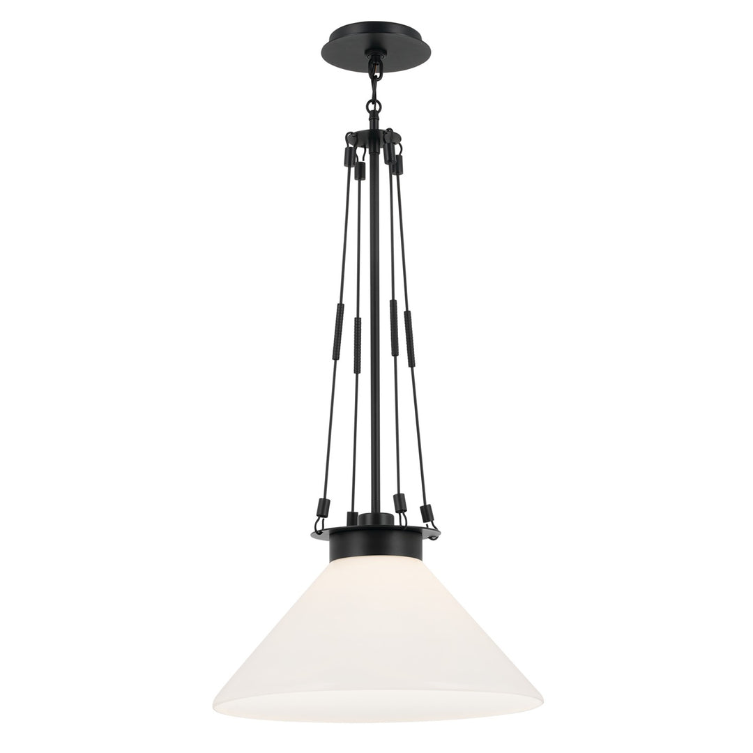 Kichler Canada - 52581BK - One Light Pendant - Albers - Black