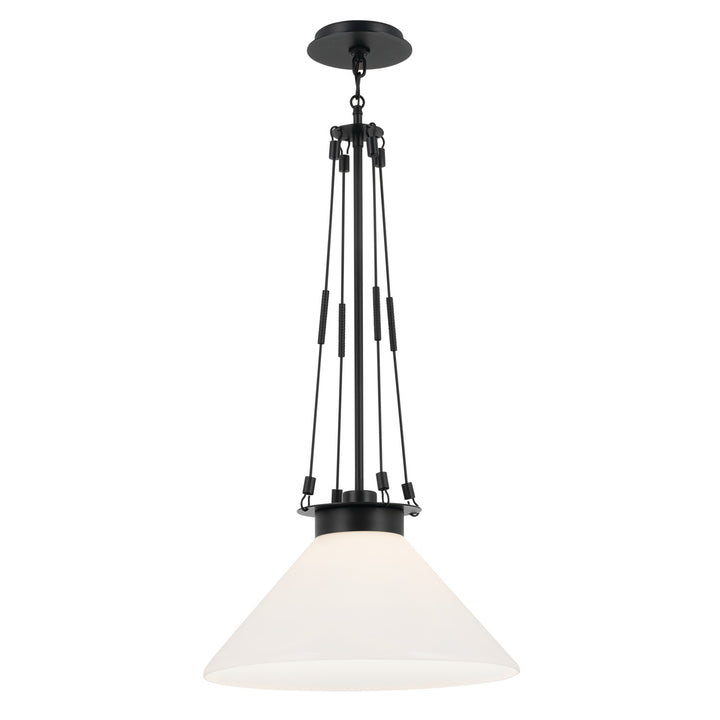 Kichler Canada - 52581BK - One Light Pendant - Albers - Black