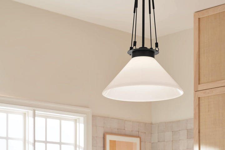Kichler Canada - 52581BK - One Light Pendant - Albers - Black